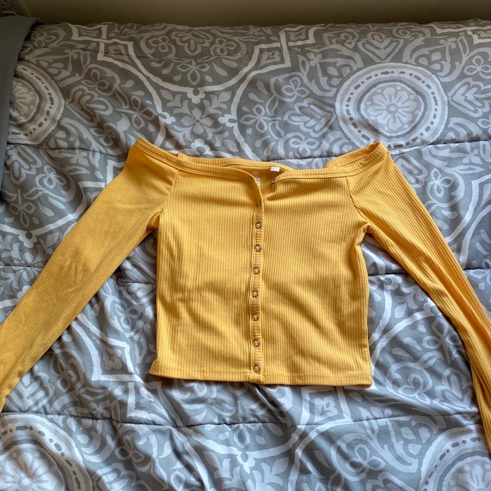 Pacsun NWOT yellow off the shoulder top